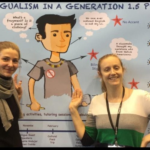 Photo of Professor Natalia Dunina and Professor Alicia D'Amato Embracing Multilingualism in a Generation 1.5 Program