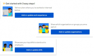 Build resume screen view