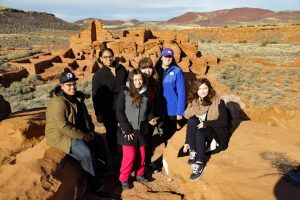 students outdoors