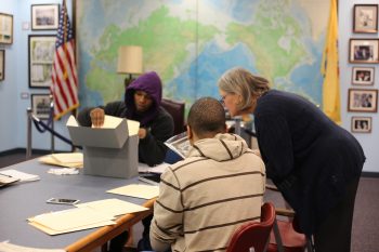 Students in the Saint Peter's Archive
